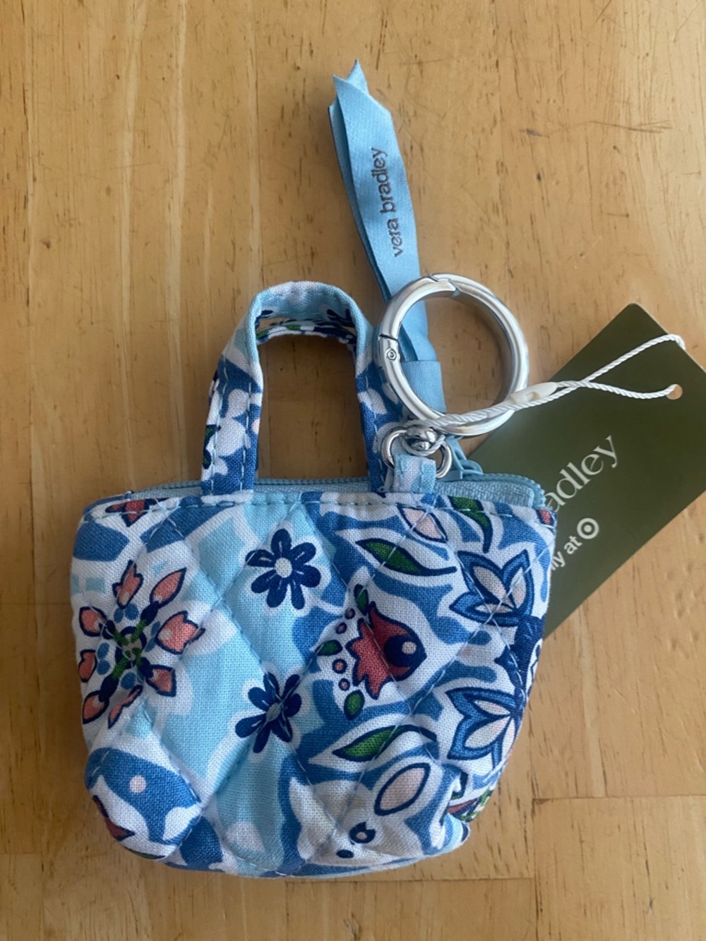 Bundle Vera Bradley Target zippered Mini tote bag bagcharm Keychain & lip balm - Picture 7 of 10